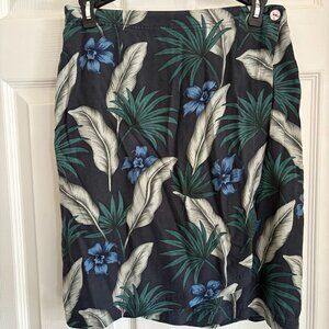 Vintage Aloha Wear Pineapple Moon Silk Wrap Skirt